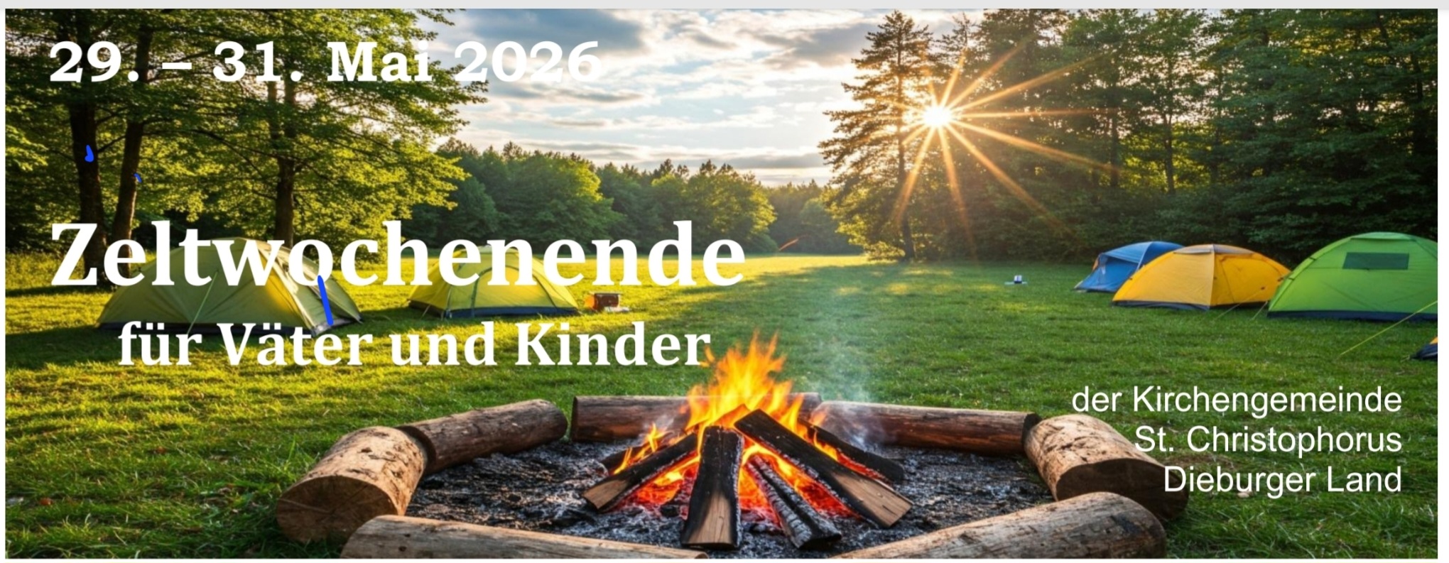 Väter Kinder-Zelten