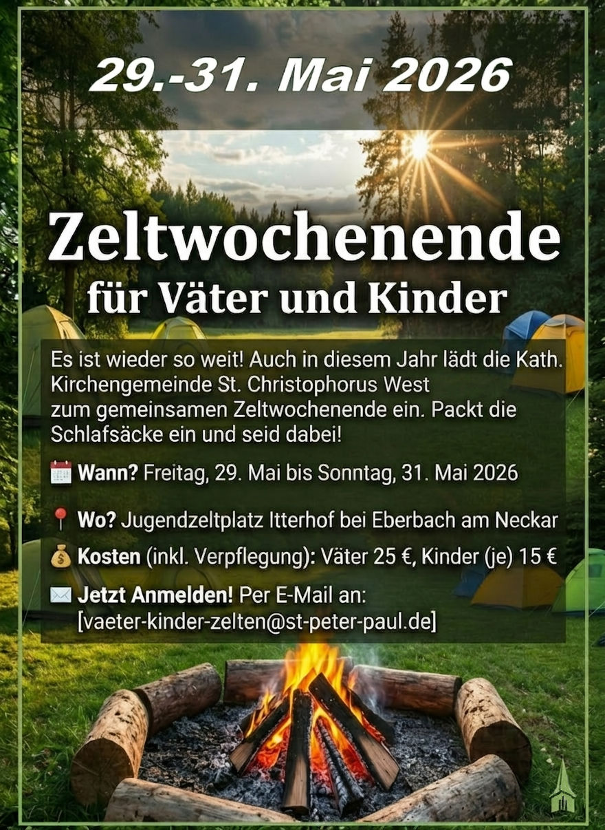 Väter Kinder-Zelten