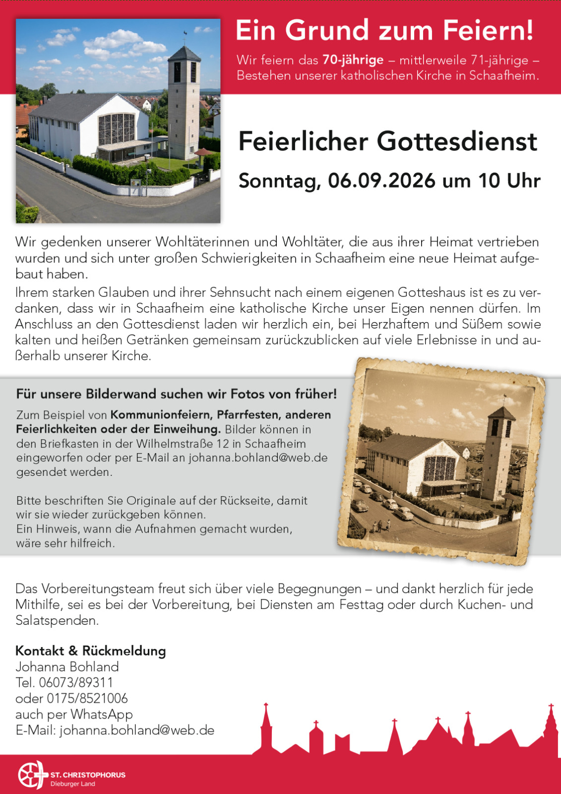 70 Jahre Schaafheimer Kirche
