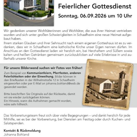 70 Jahre Schaafheimer Kirche
