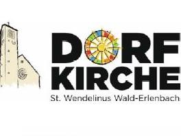 Bild und Schriftzug der Dorfkirche St. Wendelinus in Heppenheim - Wald-Erlenbach