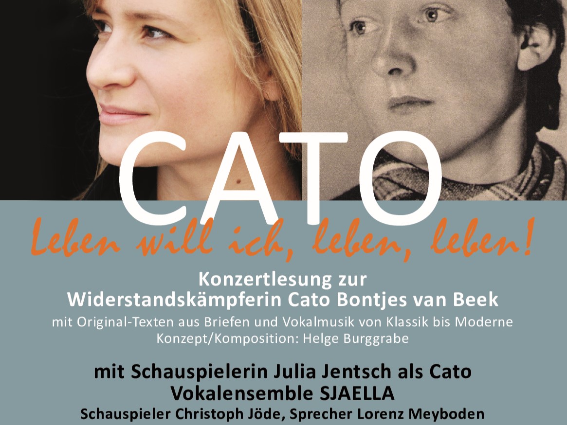 Foto aus Flyer - Konzertlesung über die Widerstandskämpferin Cato Bontjes van Beek - Dom St. Peter - 17.11.2024