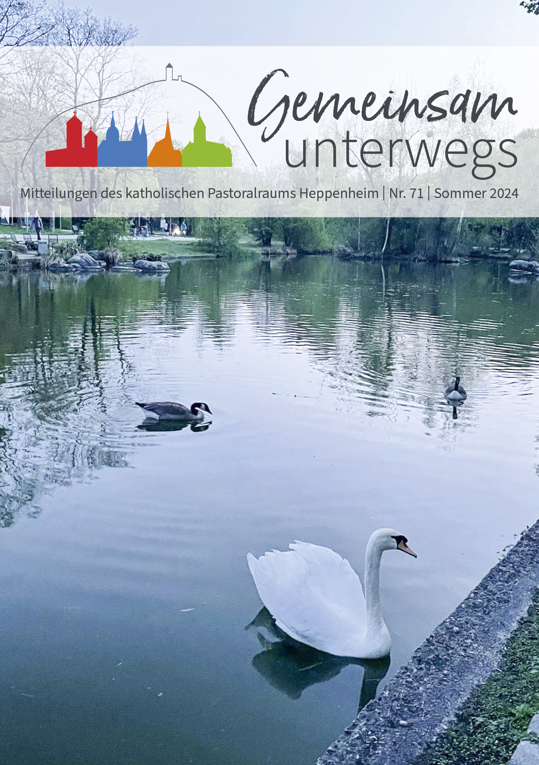 Titelblatt des Pfarrbriefs 'Gemeinsam unterwegs' - Ausgabe Juli/August 2024