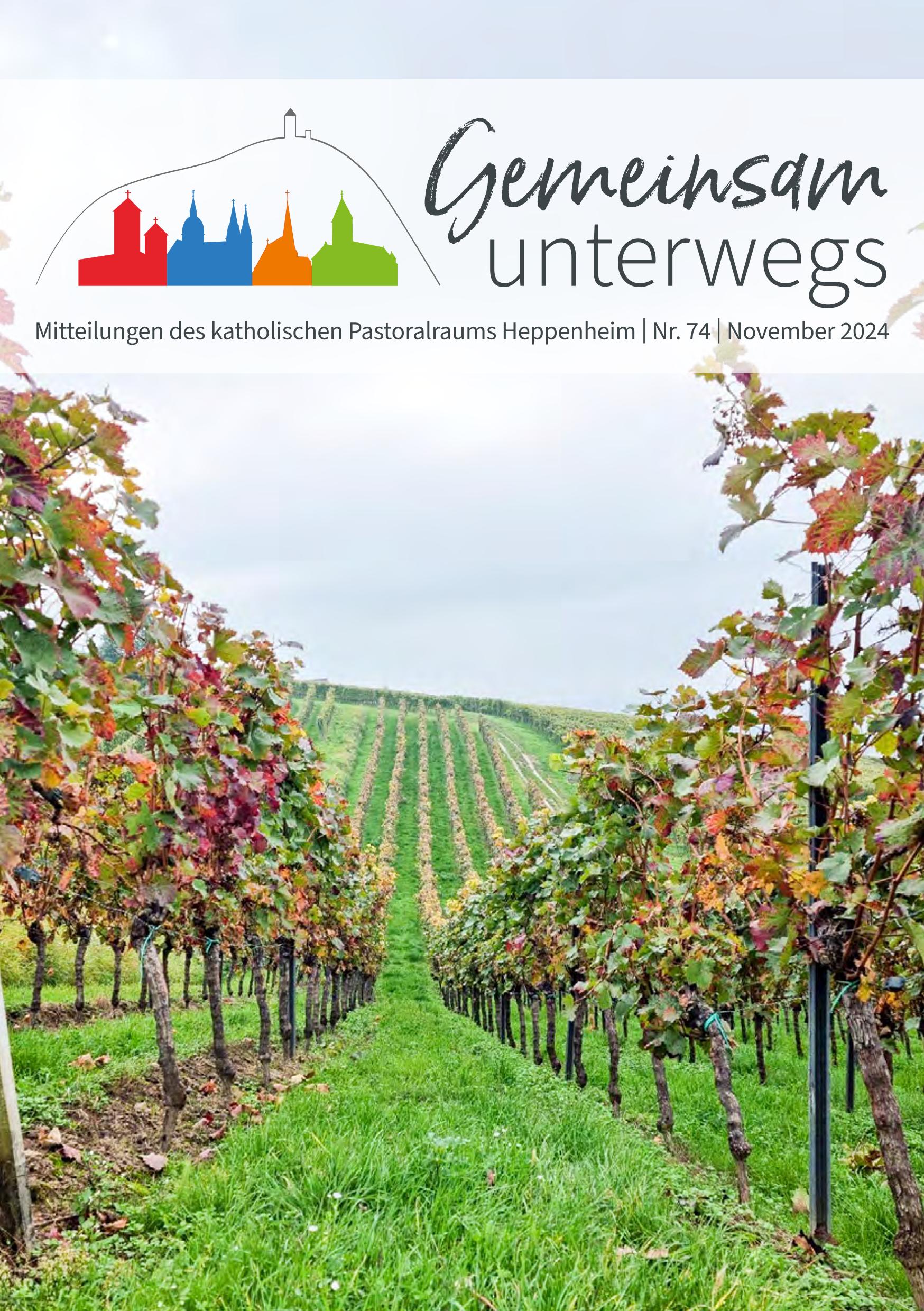 Gemeindemagazin Gemeinsam Unterwegs (GU) - Ausgabe November 2024 - Titelblatt