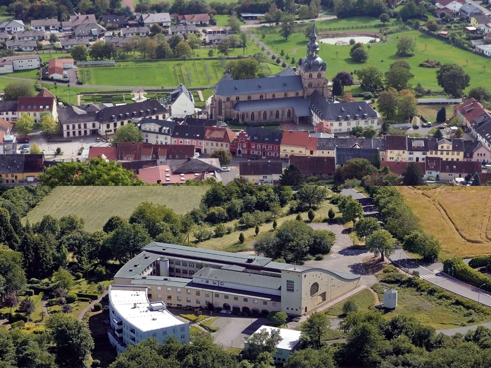 KEB-Tagesfahrt - Luftaufnahmen der Klöster in Thorey und Püttlingen