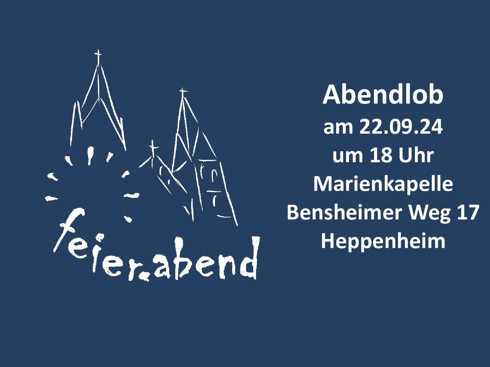 Poster für Abendlob am 22.09.2024 - Gruppe 'feierabend'