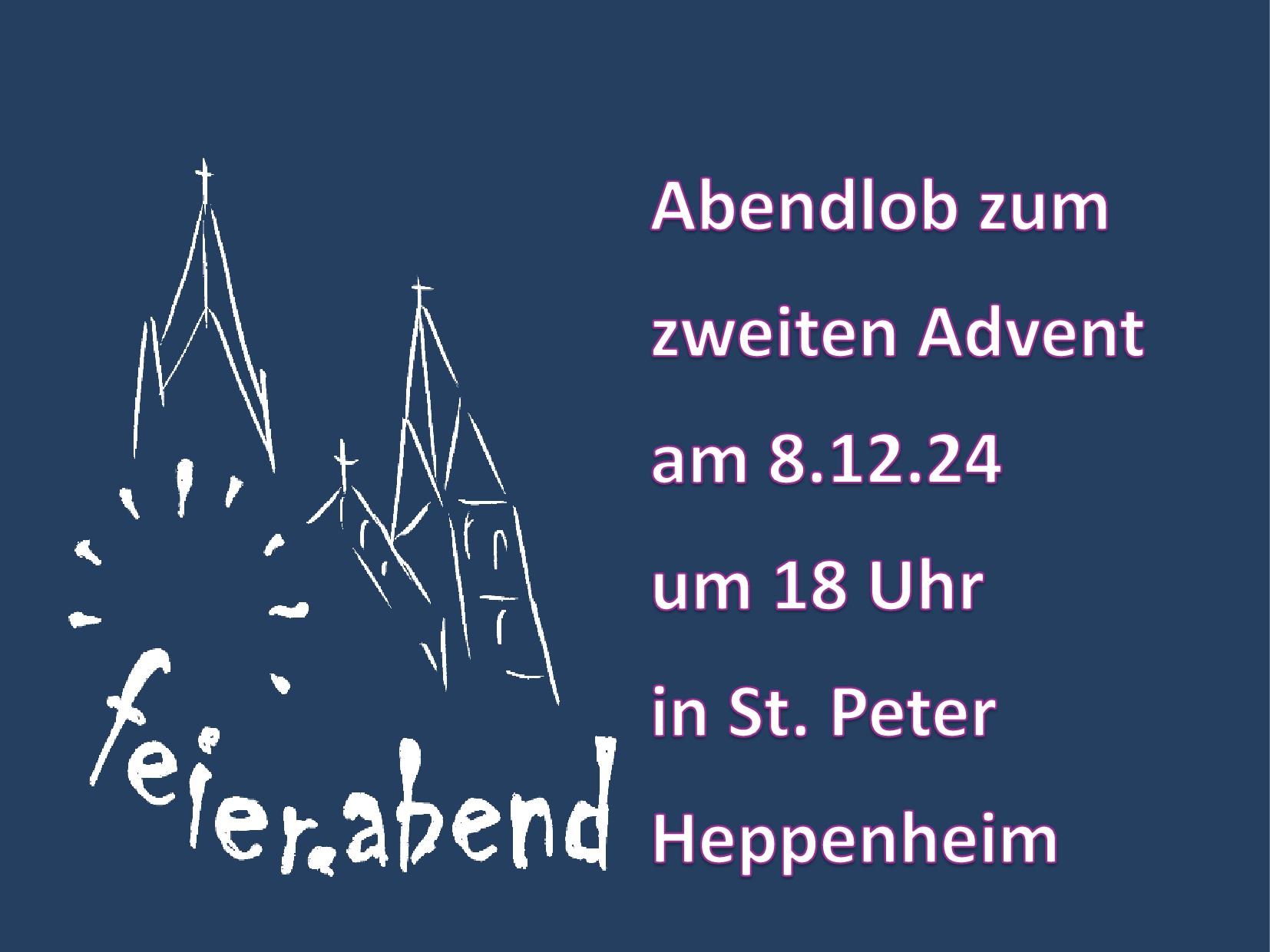 Plakat - Abendlob - Kirche St. Peter - 08.12.2024