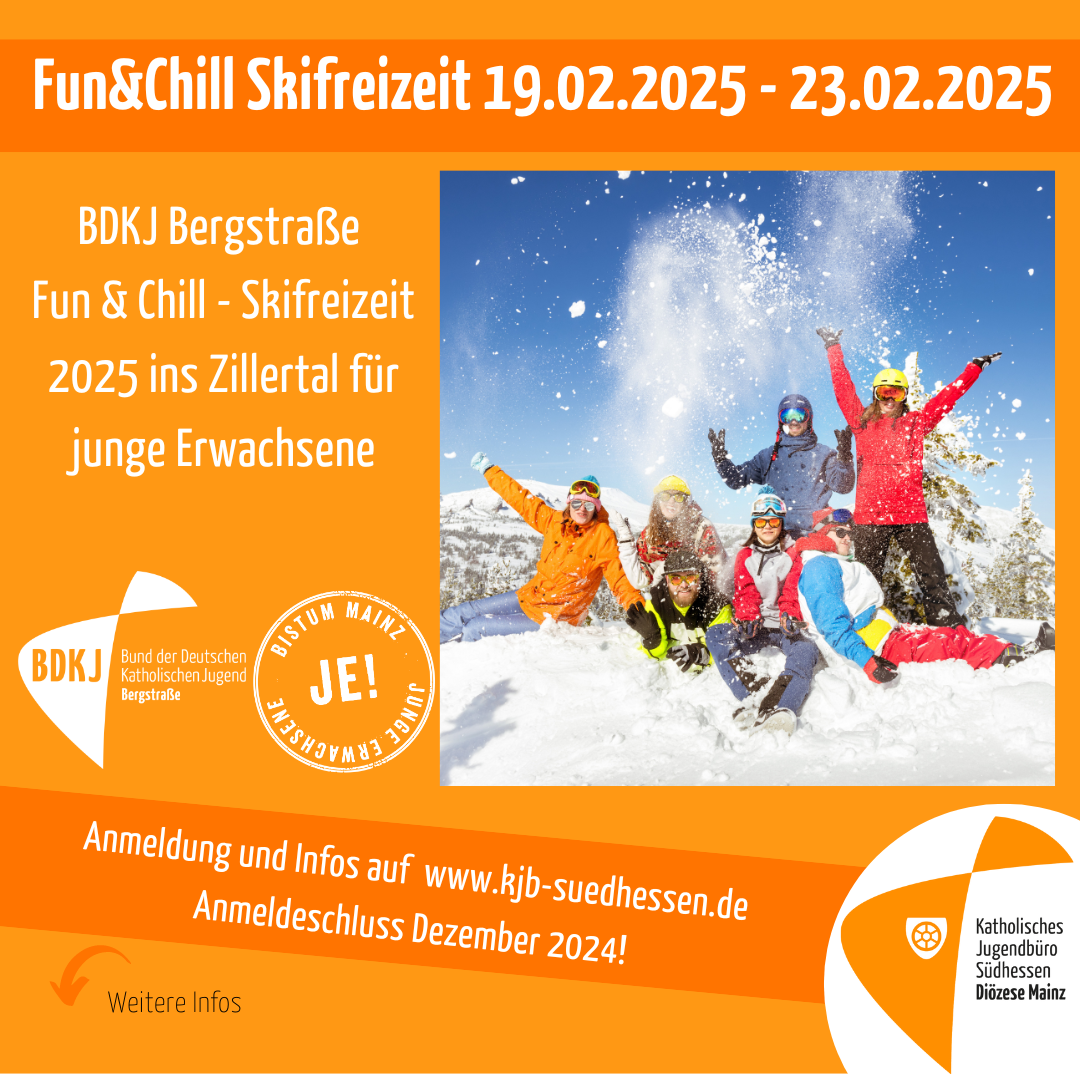 Plakat zur Fun & Chill Freizeit für junge Erwachsene 2025