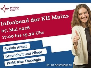 Plakat zum Infoabend der Katholischen Hochschule Mainz am 07.05.2026