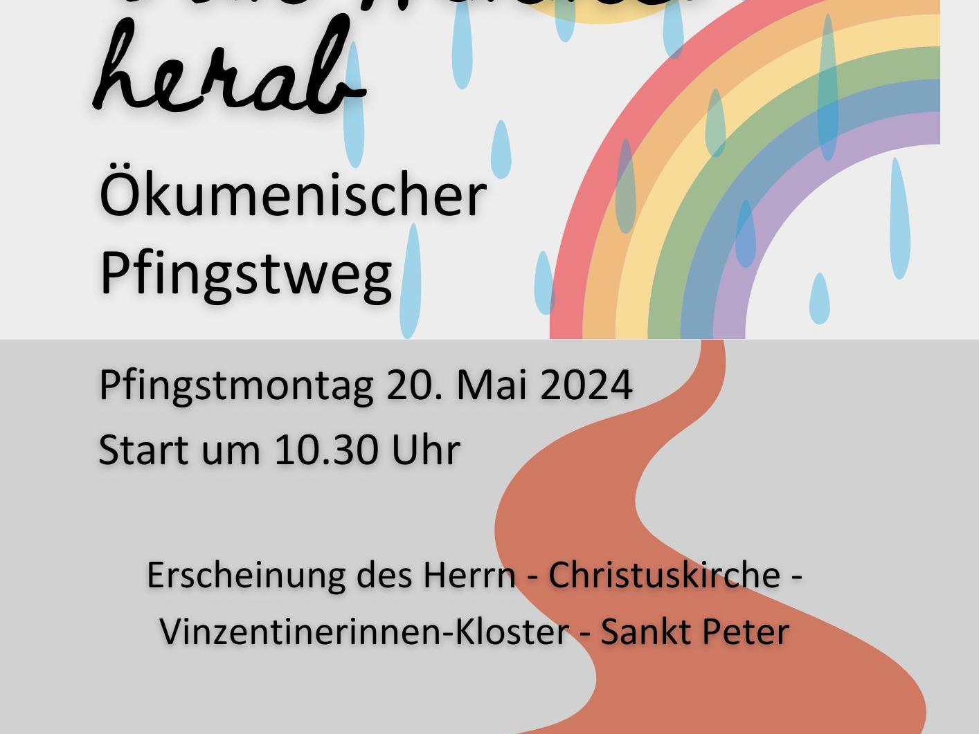 Plakat zum ökumenischen Pfingstweg 2024