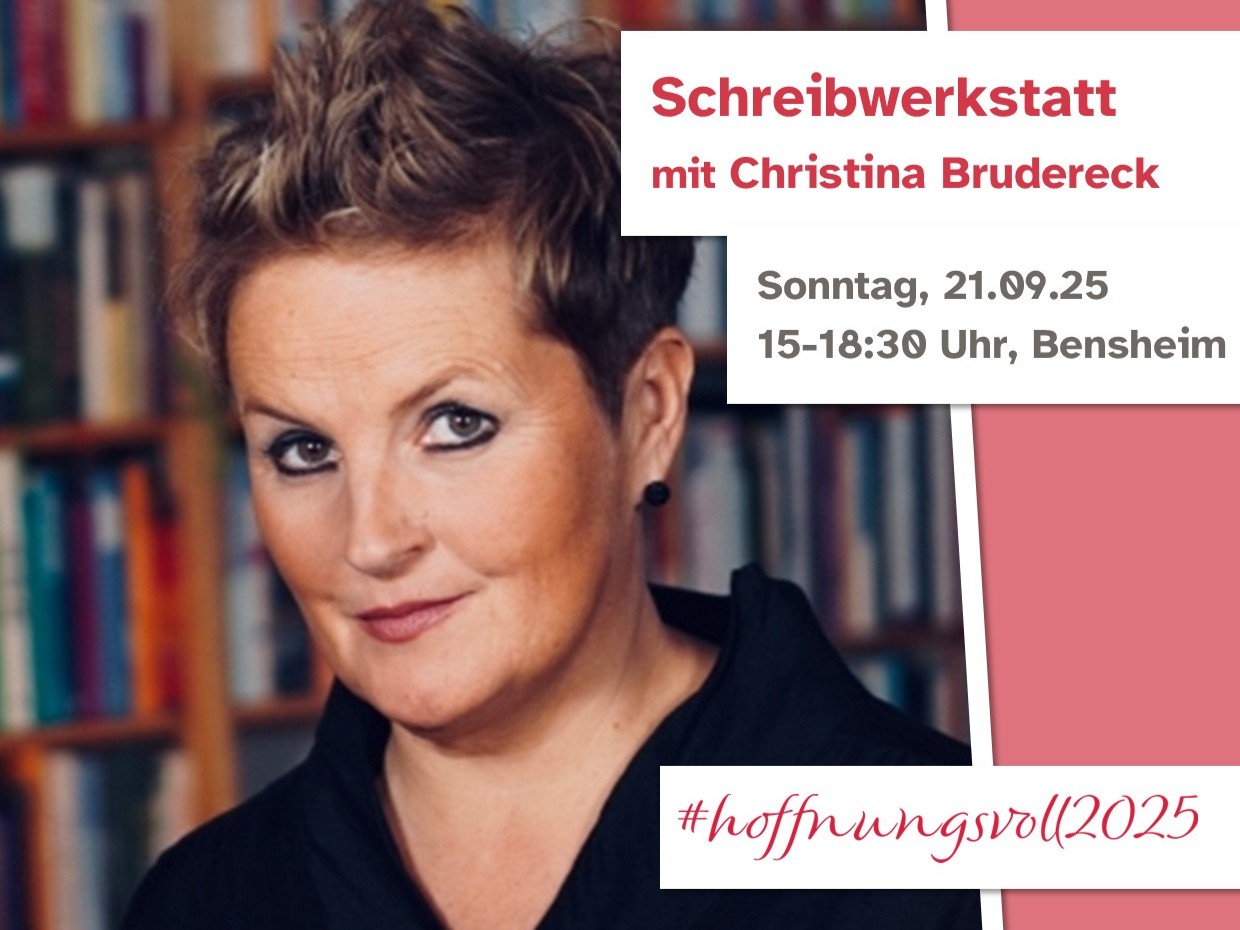 Bild von Christina Brudereck, Autorin - zu ihrer Schreibwerkstatt und Lesung in Bensheim am 21.09.2025