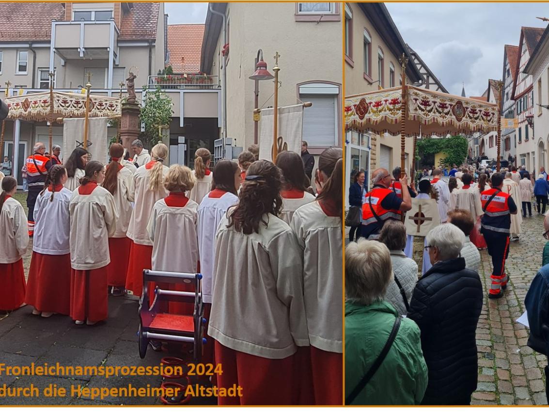 Fronleichnamsprozession 2024 durch die Heppenheimer Altstadt