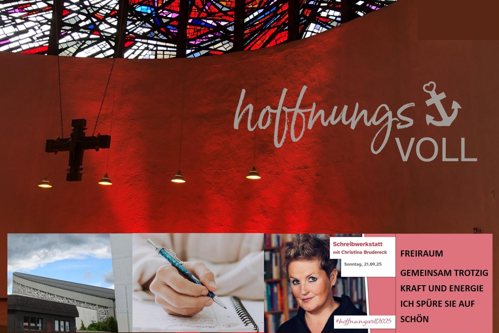Collage - TROTZKRAFT Schreibwerkstatt und Lesung mit Christina Brudereck am 21.09.2025