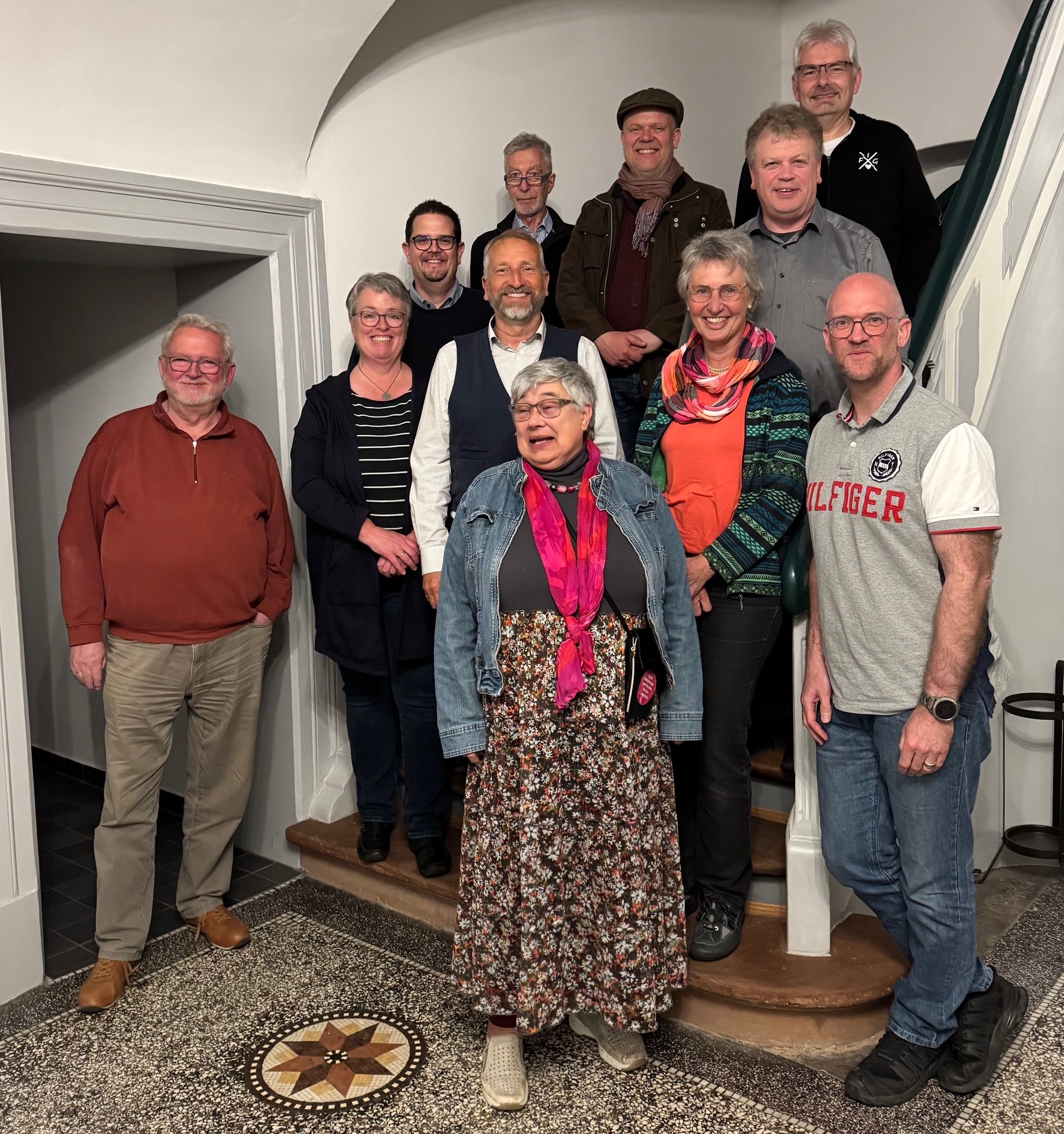 Ökumenische Begegnung im Treppenhaus