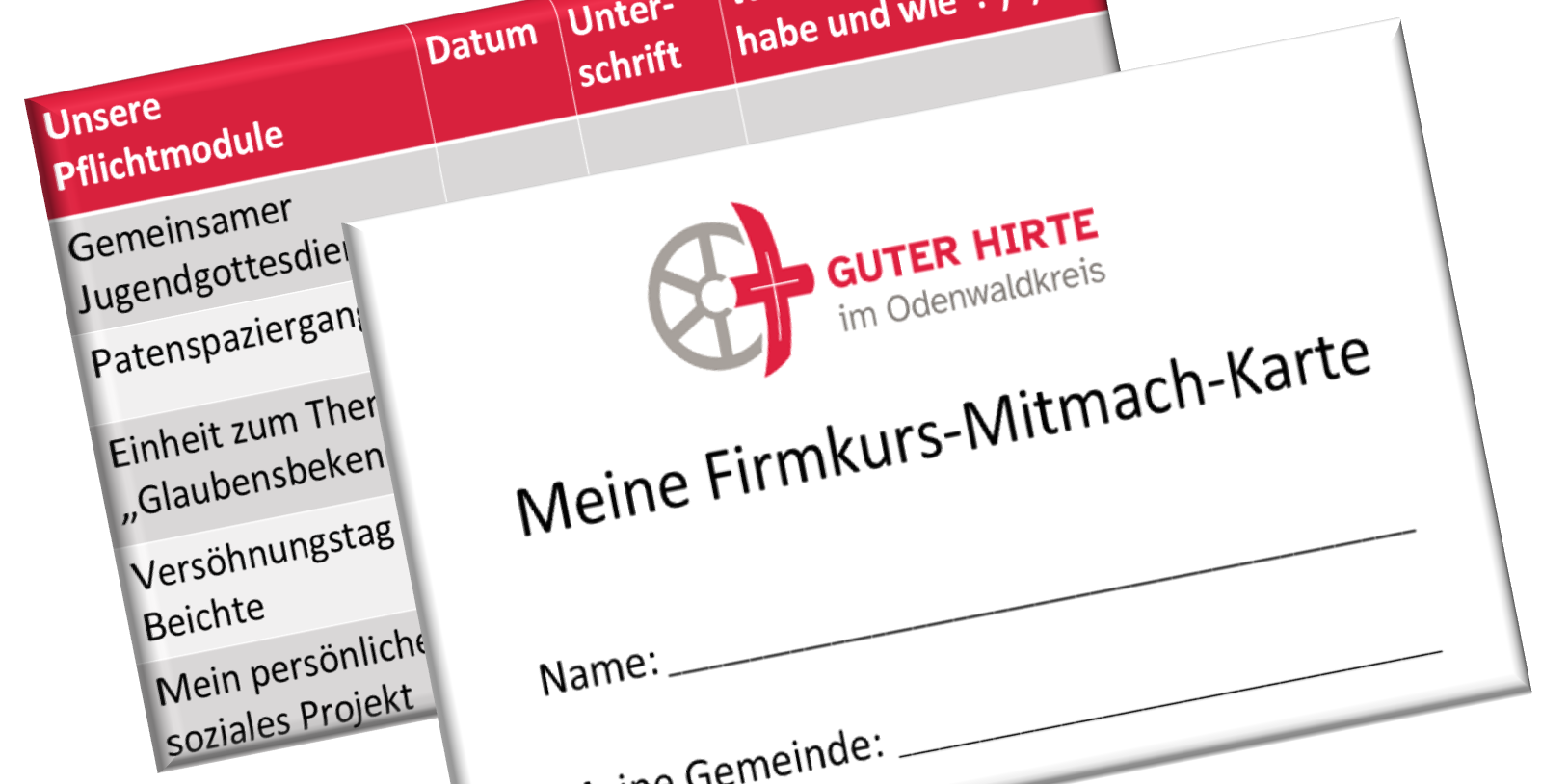 Kartenmuster (c) Pfarrei Guter Hirte im Odenwaldkreis Kartenmuster