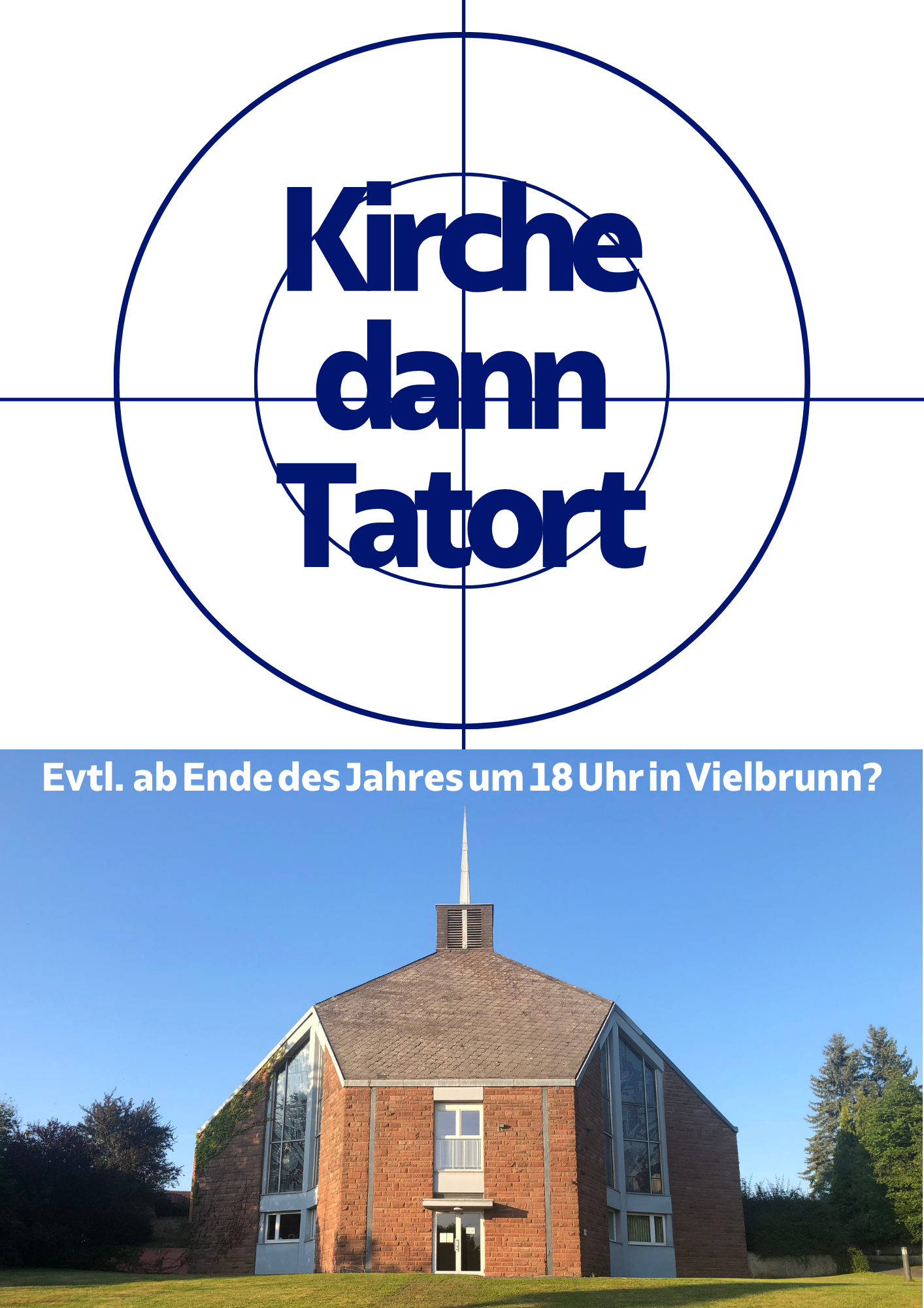 Vor dem Tatort in den Kirchort
