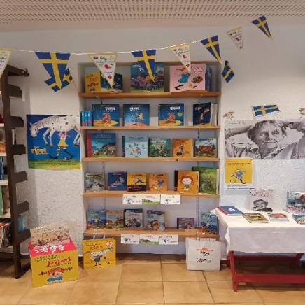 Bücherausstellung in der Bücherei Lesespaß