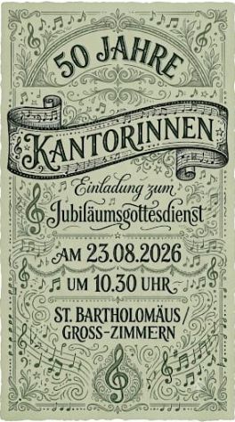 Jubiläum Kantorinnen