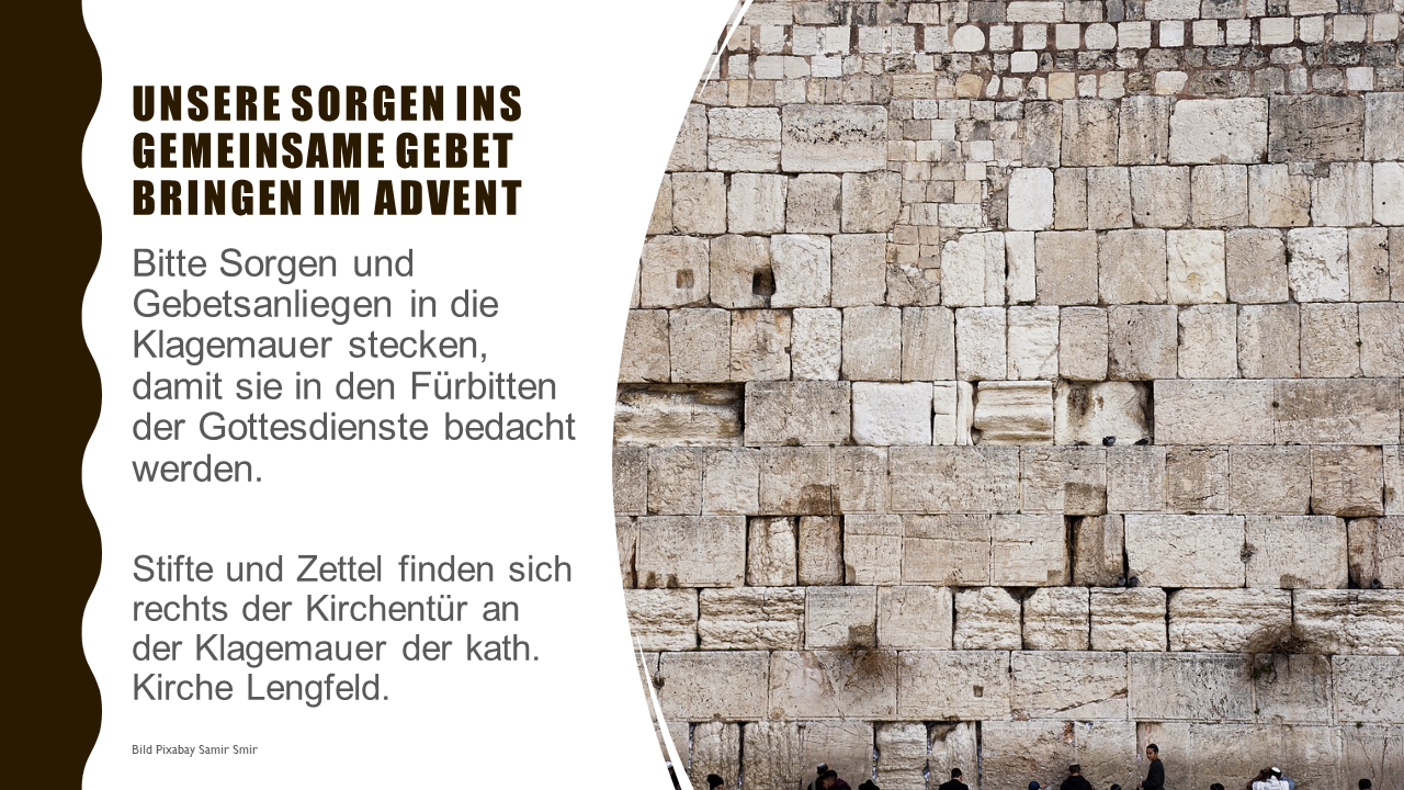 Klagemauer für Gebetsanliegen