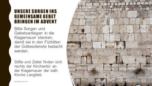Klagemauer für Gebetsanliegen