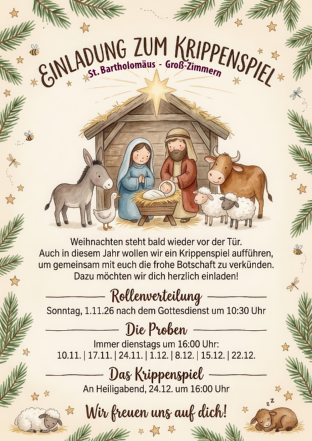 Plakat-Krippenspiel