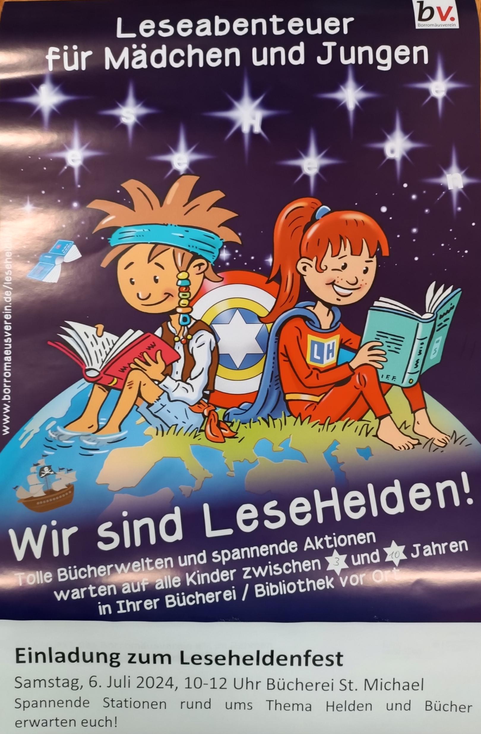 Plakat Leseheldenfest 2024