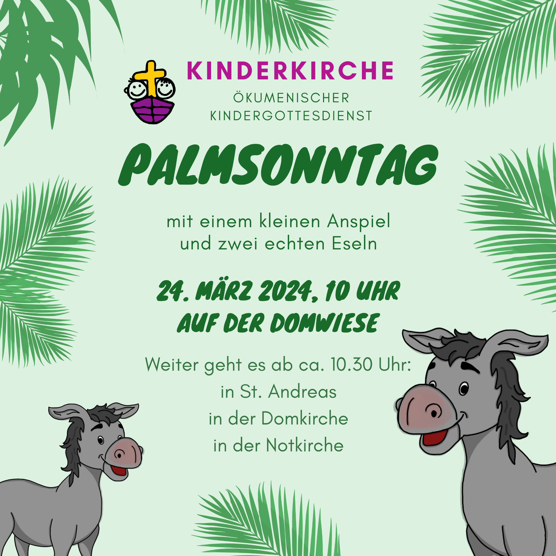 240324 Kinderkirche Palmsonntag #INSTA FLYER PALMSONNTAG