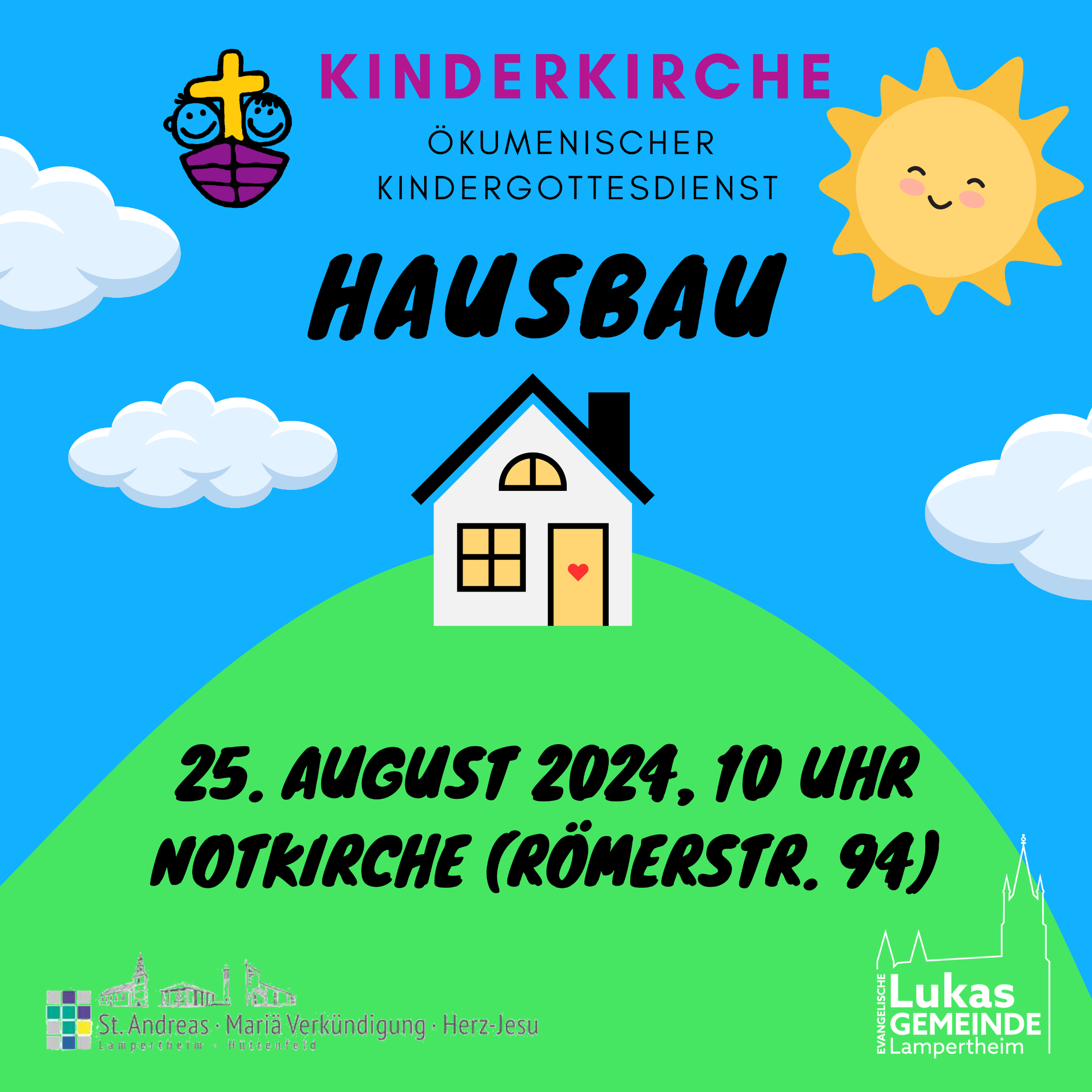 240825 Kinderkirche Hausbau #INSTA FLYER VORDERSEITE