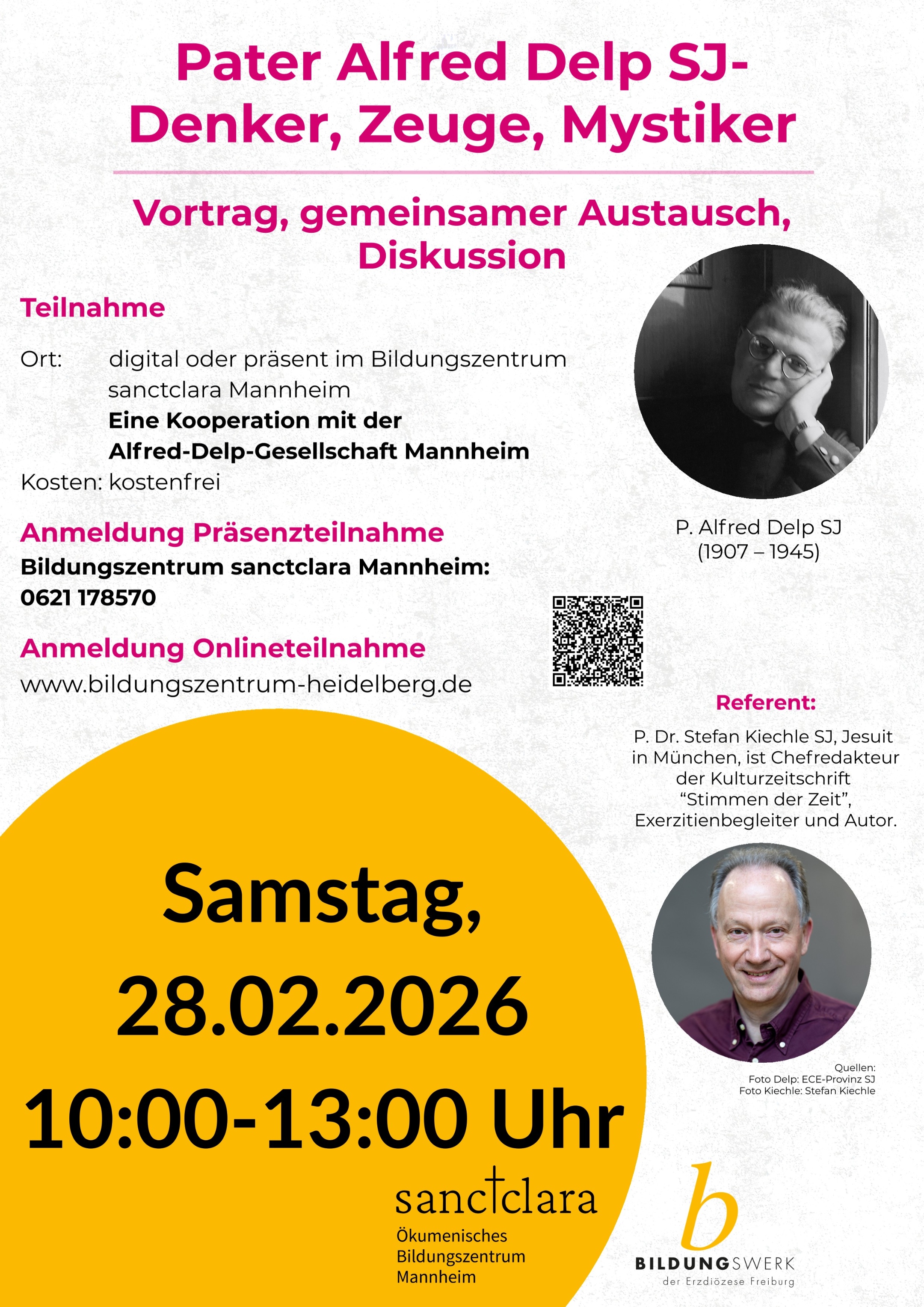 Mannheim Plakat Pater Alfred Delp SJ- Denker, Zeuge, Mystiker (A4) (1) (1)