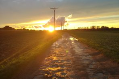 Sonnenuntergang im Pastoralraum