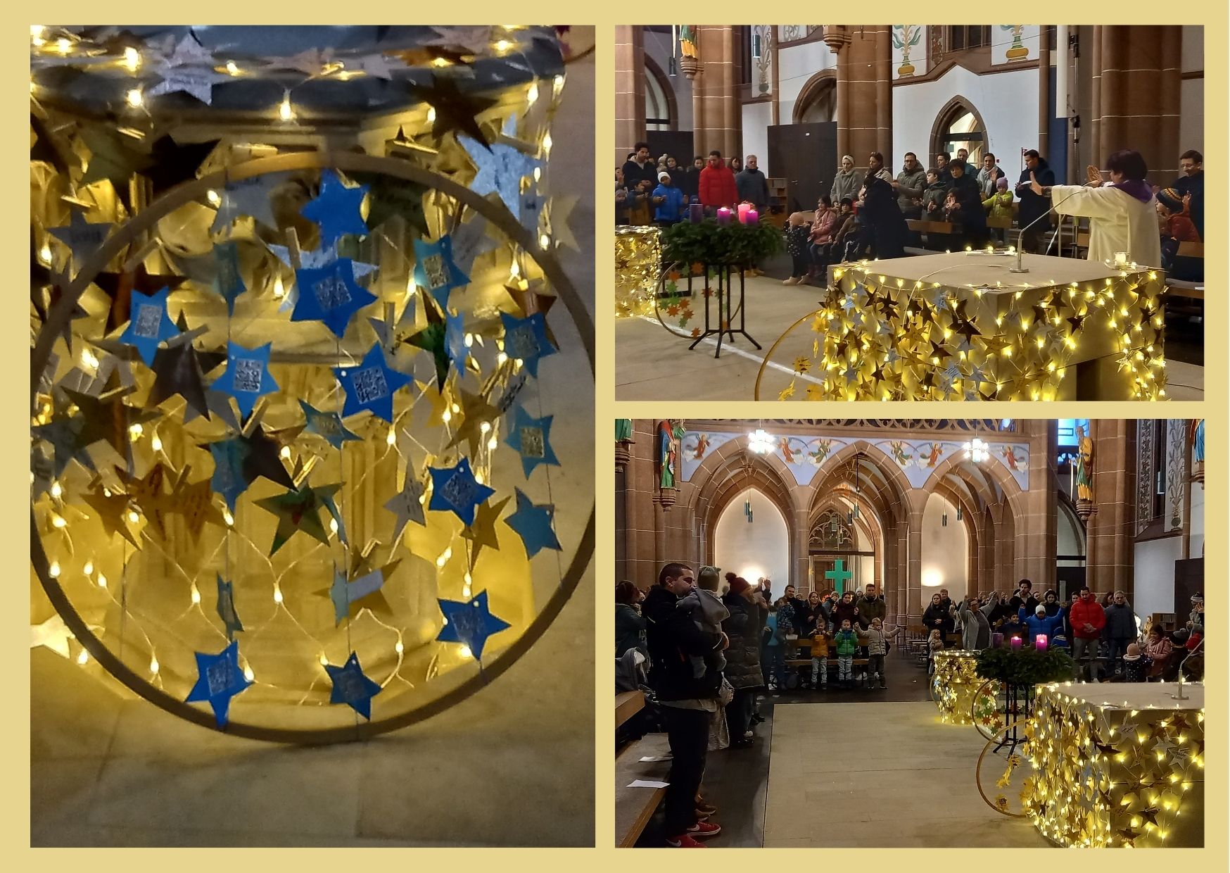 Blick auf die Sterne der Kinder in der Apostelkirche
