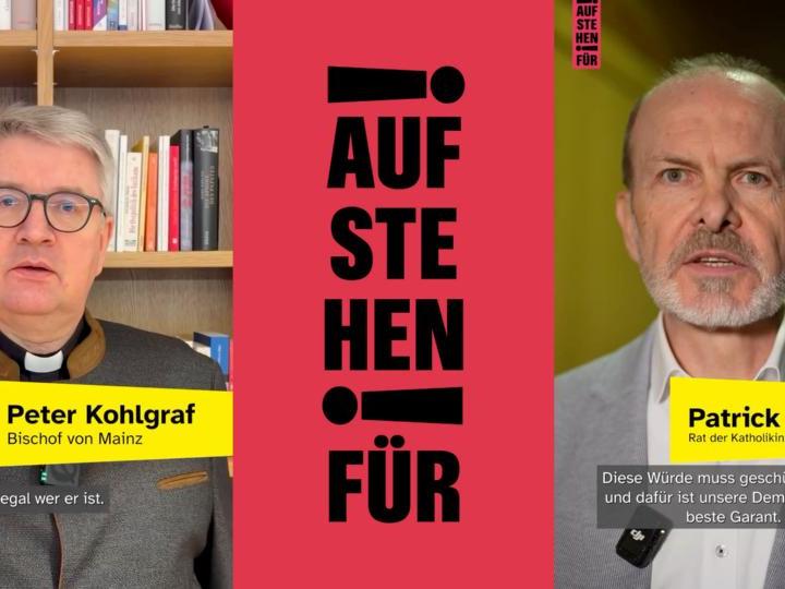 Bischof-Kohlgraf und Patrick-Landua zur Aktion 'Aufstehen für'