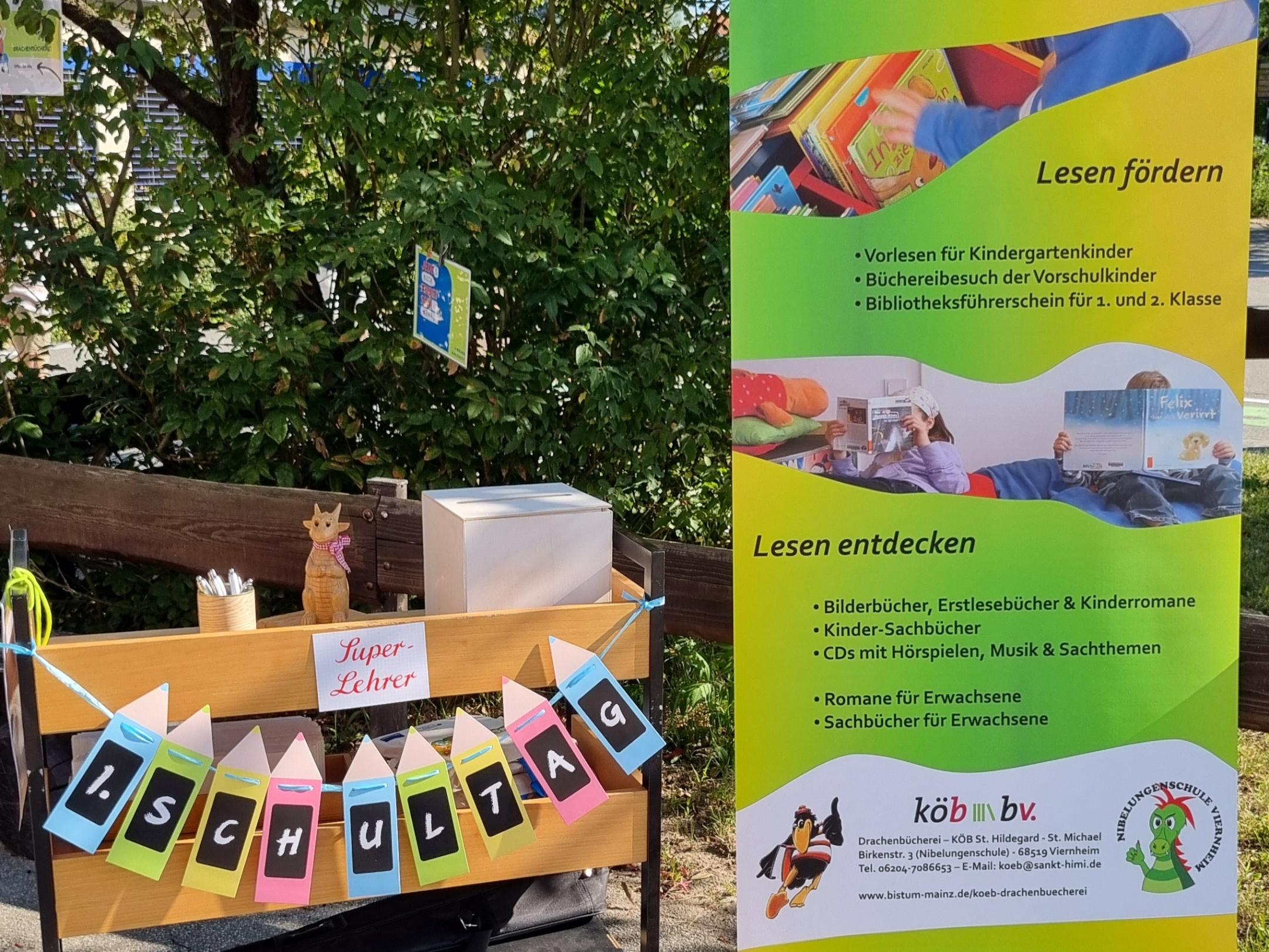 Unser Bild zeigt den Infostand bei der Einschulung.