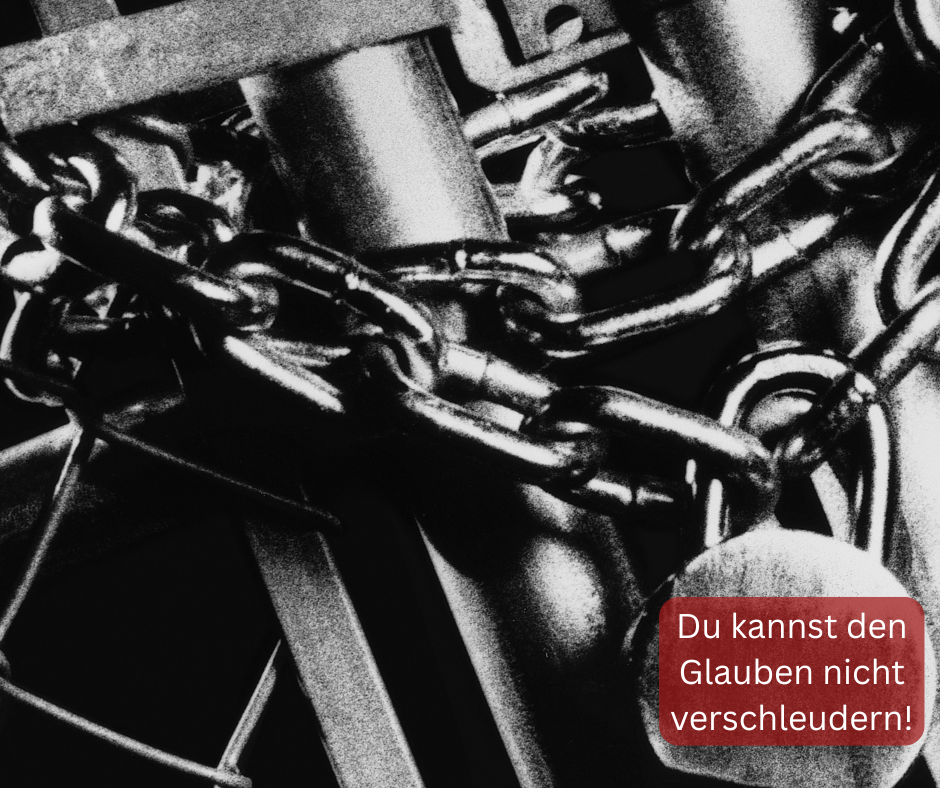 Du kannst den Glauben nicht verschleudern!