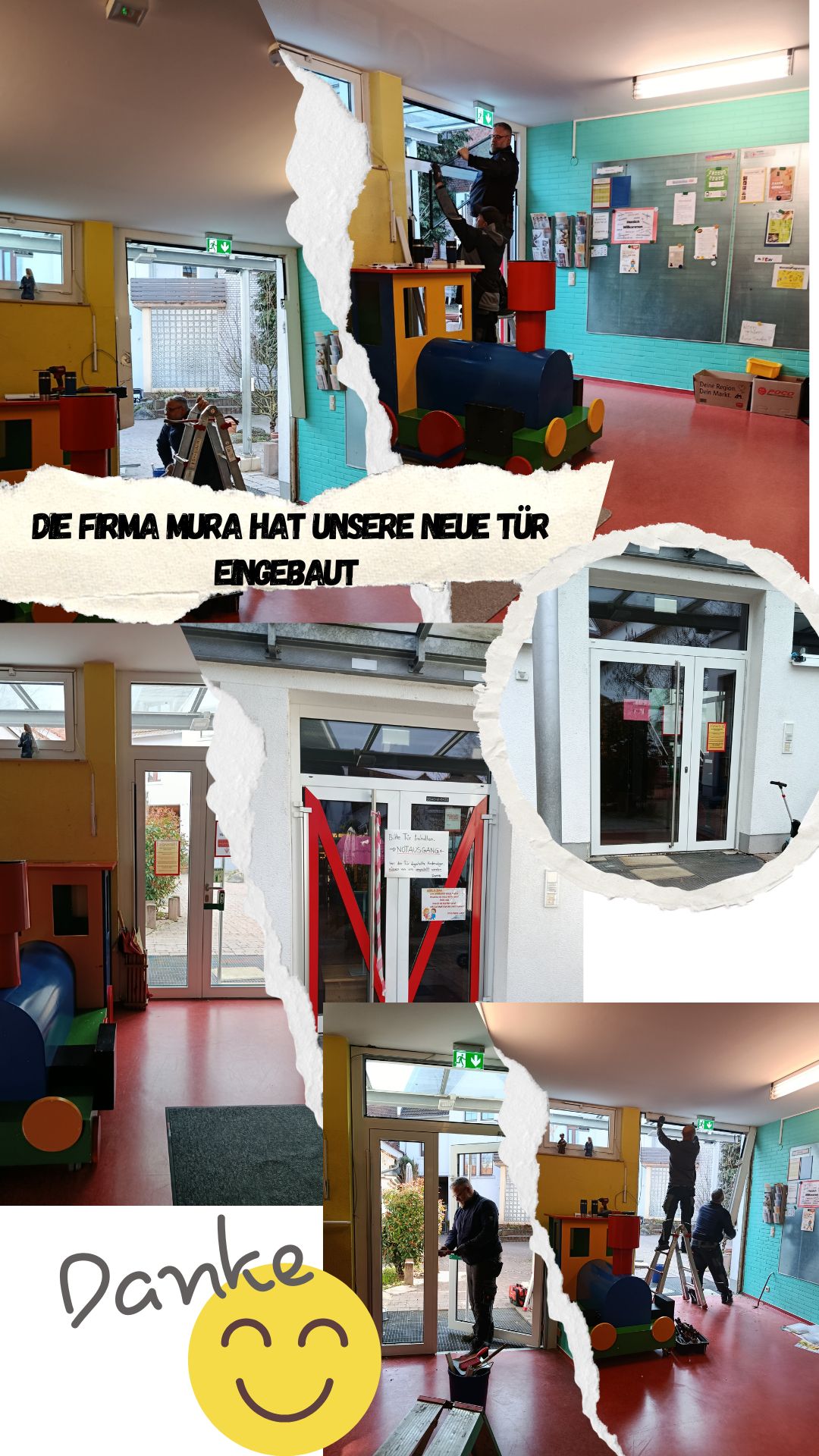 EInbau der Eingangstür Maria Ward