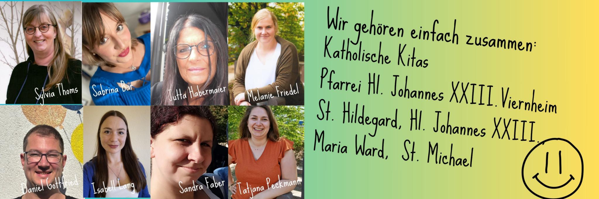 acht Gesichter als Collage