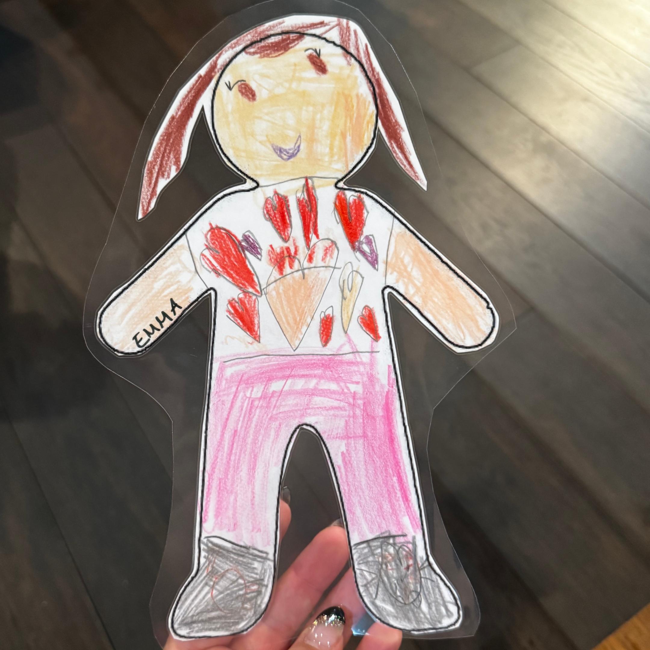 Zum Segnungsgottesdienst brachte jedes Kind ein Bild von sich selbst mit.