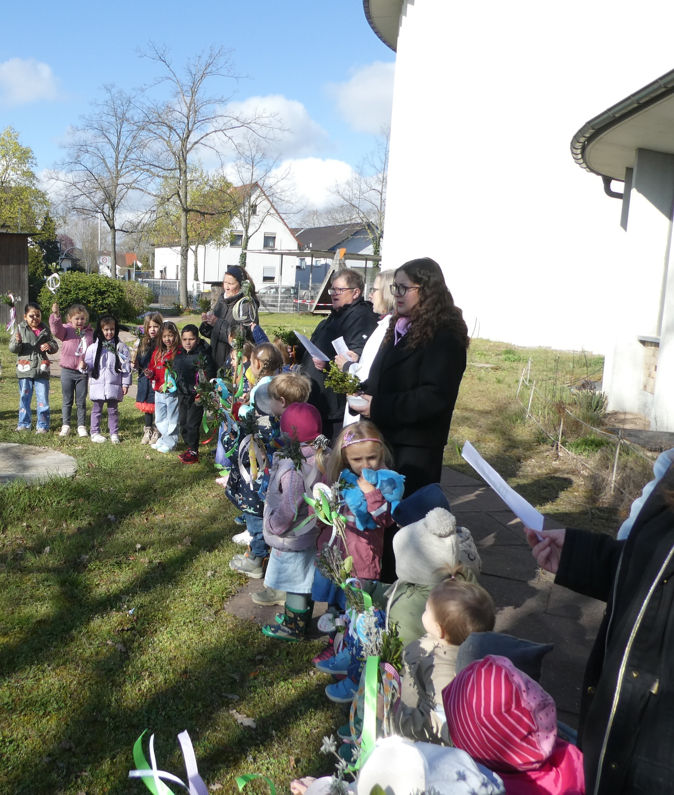 Segnung der Palmzweige der Kita St. Michael