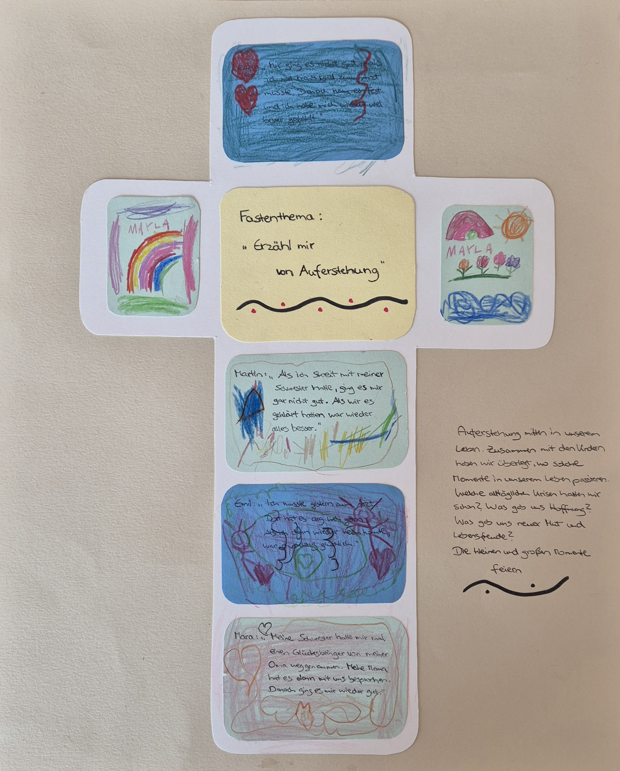 Kreuz zum Thema: Erzähl mir von Auferstehung