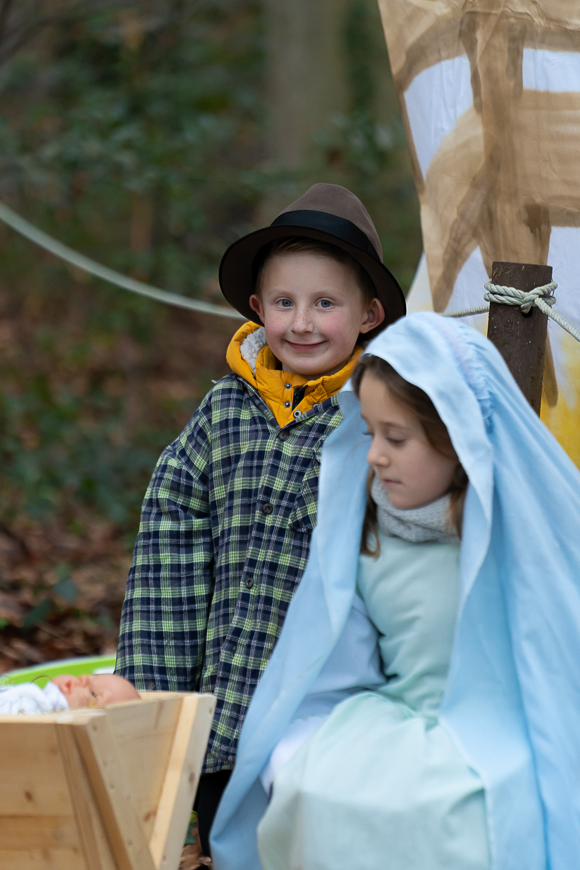 Krippenspiel auf dem Weg