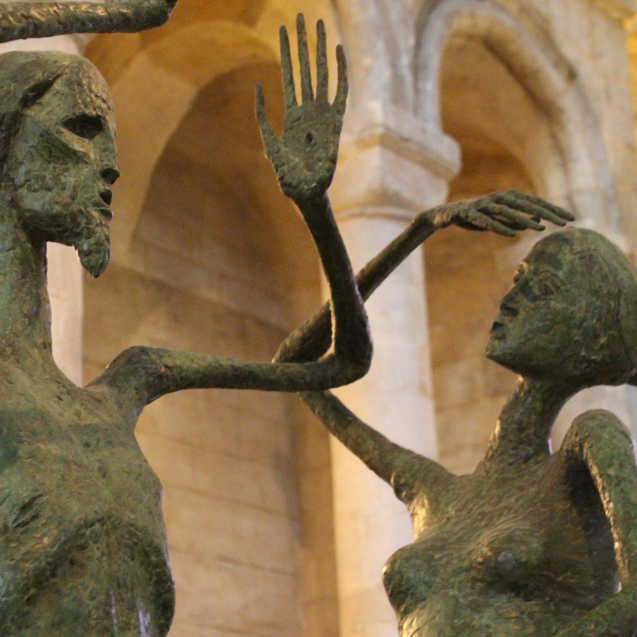 Magdalena und Jesus begegnen sich am Ostermorgen am Gartengrab