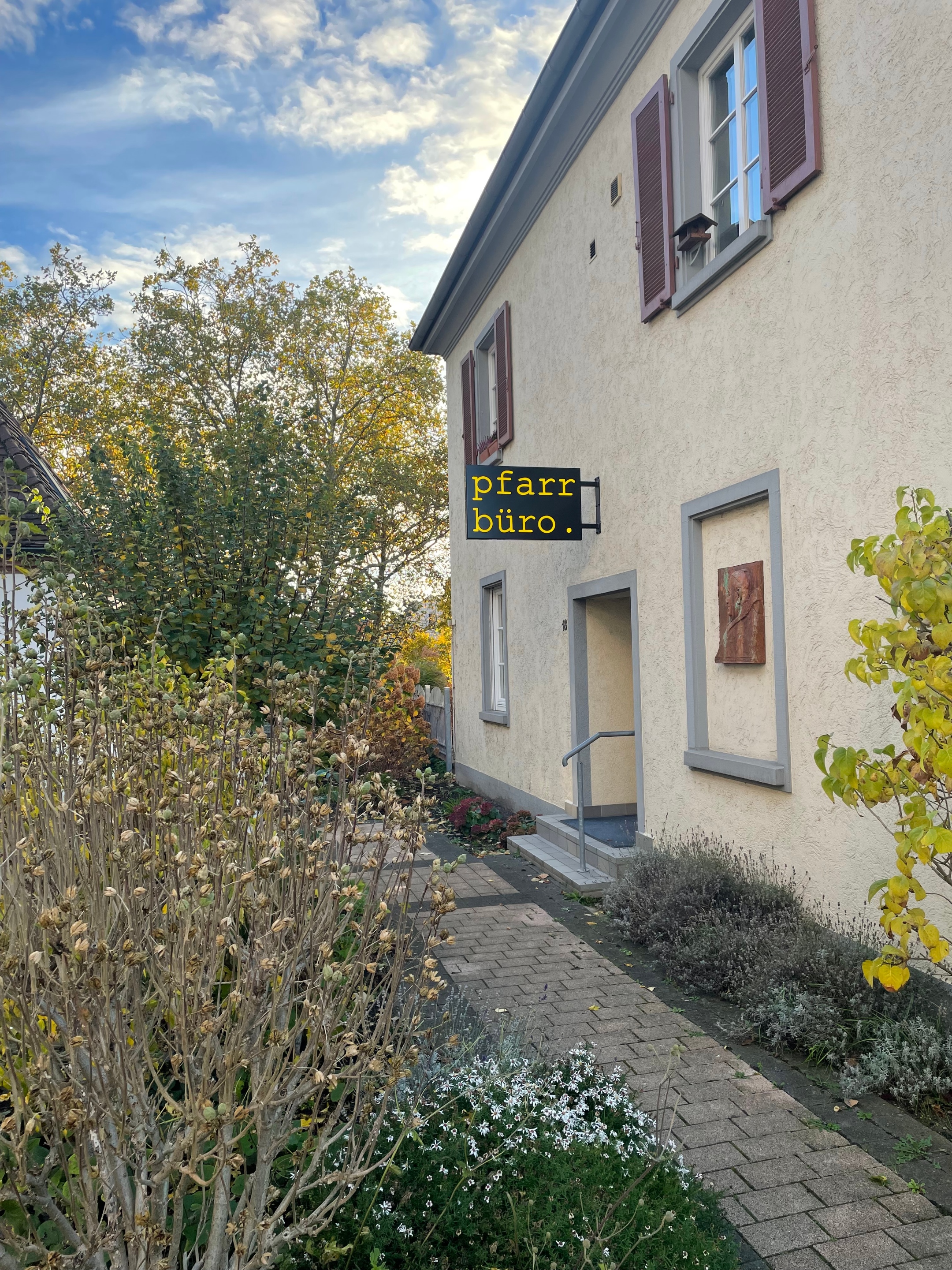 Pfarrbüro Schild