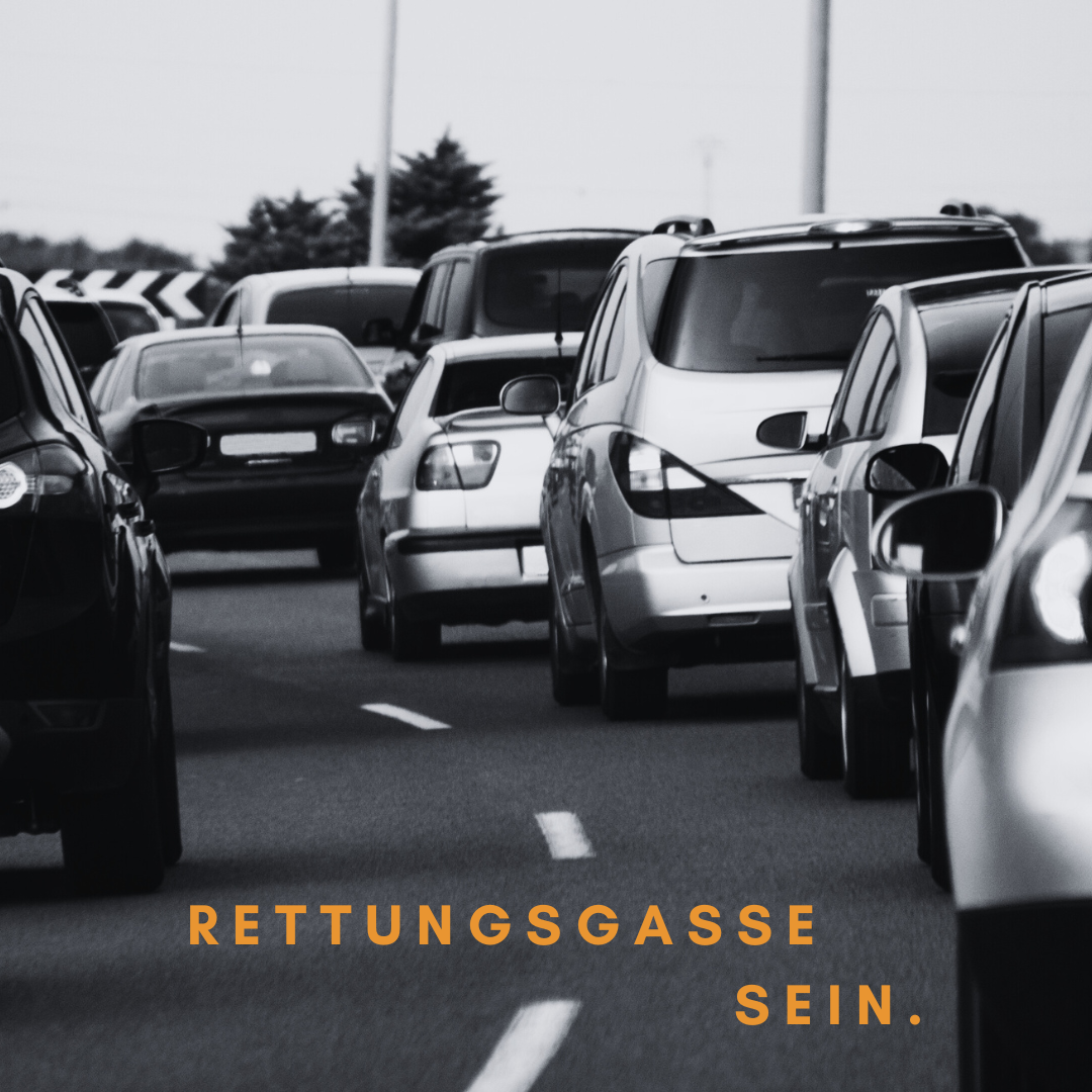 Rettungsgasse sein.