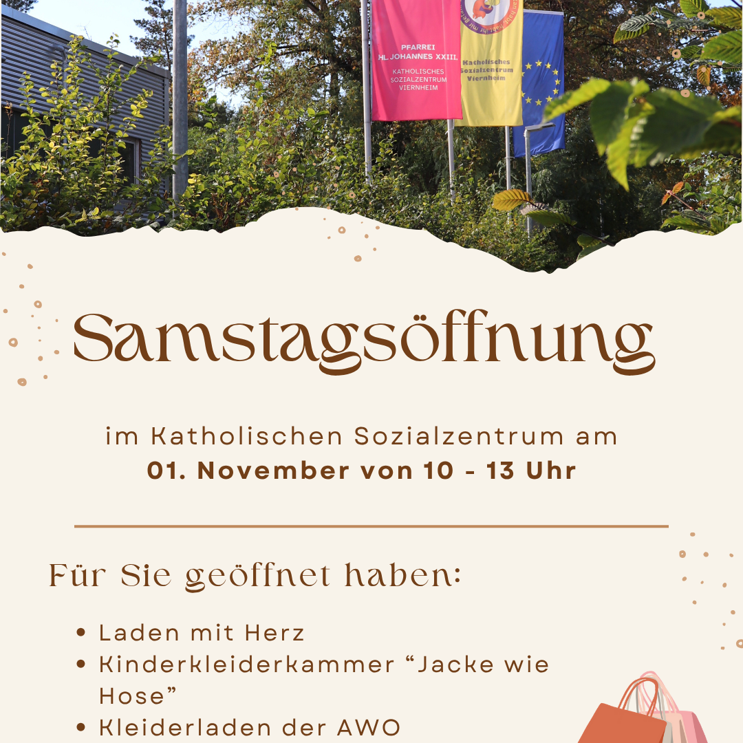 Samstagsöffnung am 01. November 2025