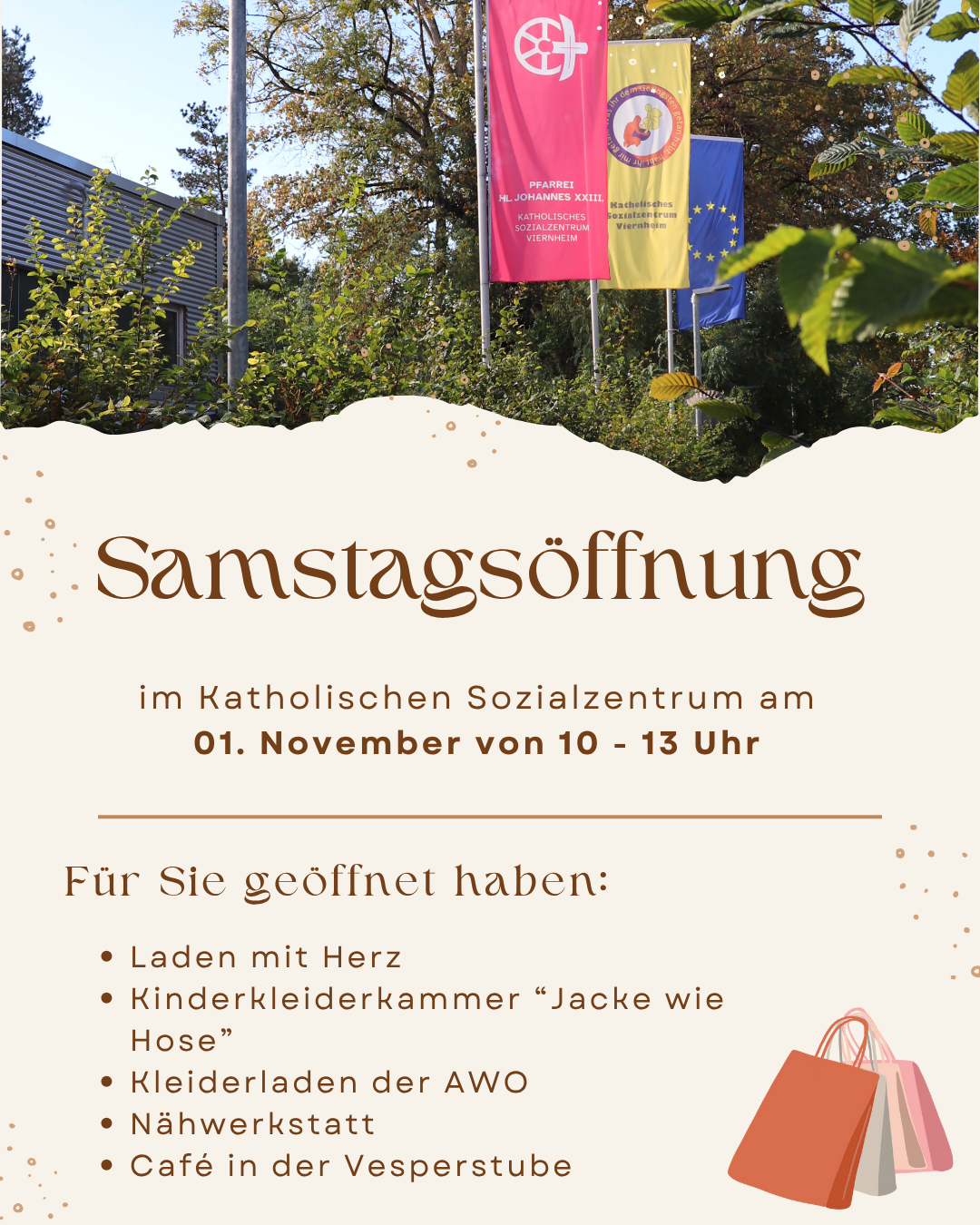 Samstagsöffnung am 01. November 2025