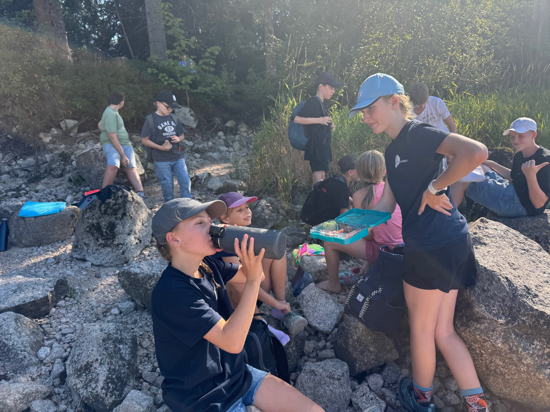 Pause während der Wanderung