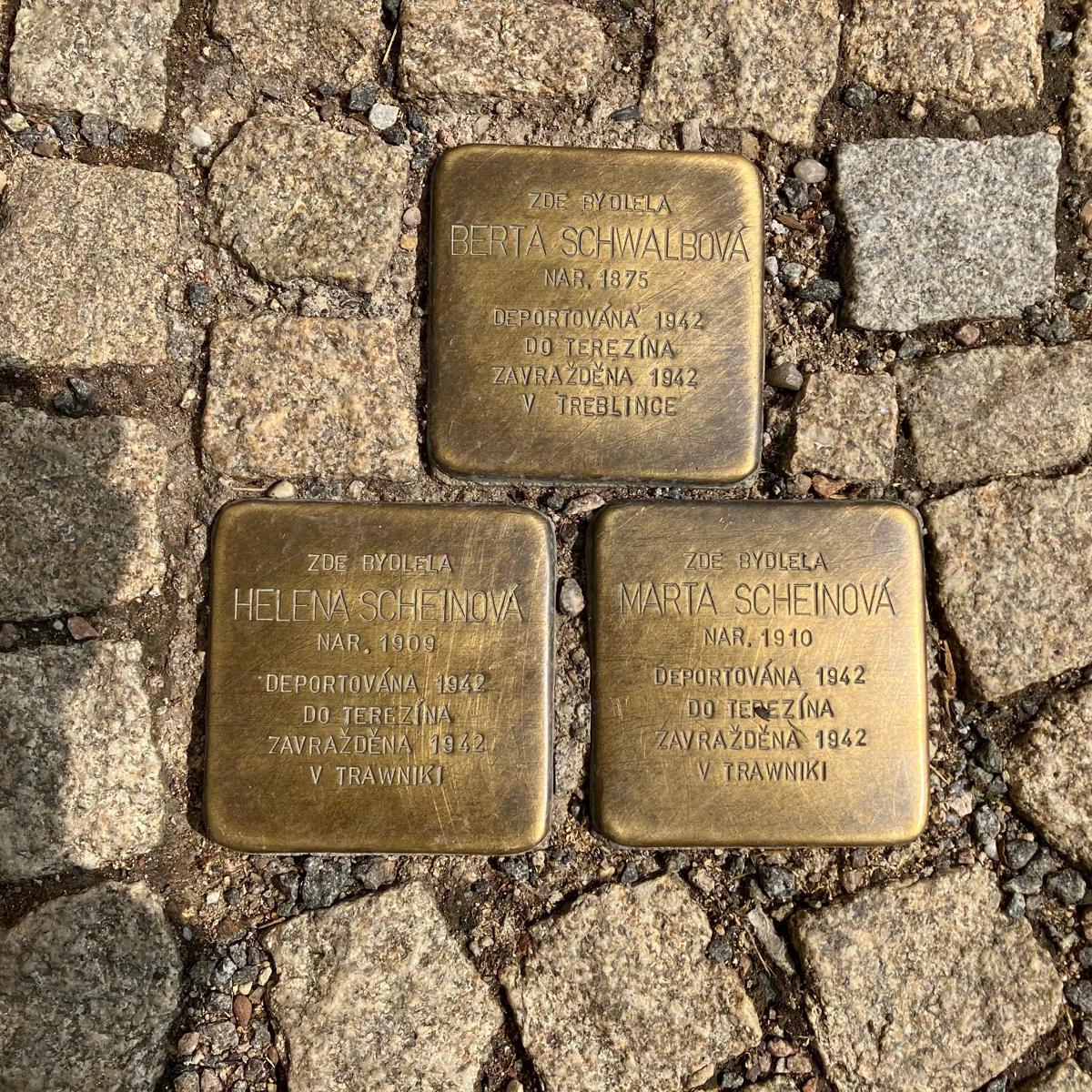 Stolpersteine in Kutná Hora/Tschechien, der ersten Station unserer Pilgerfahrt nach Krakau