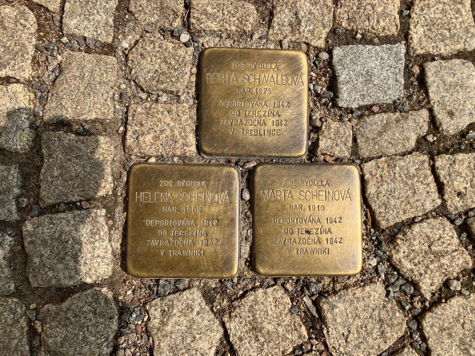 Stolpersteine in Kutná Hora/Tschechien, der ersten Station unserer Pilgerfahrt nach Krakau