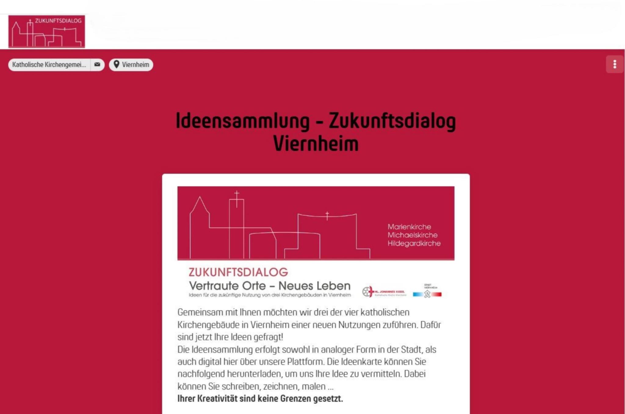 In der Ideensammlung werden die Vorschläge gesammelt.