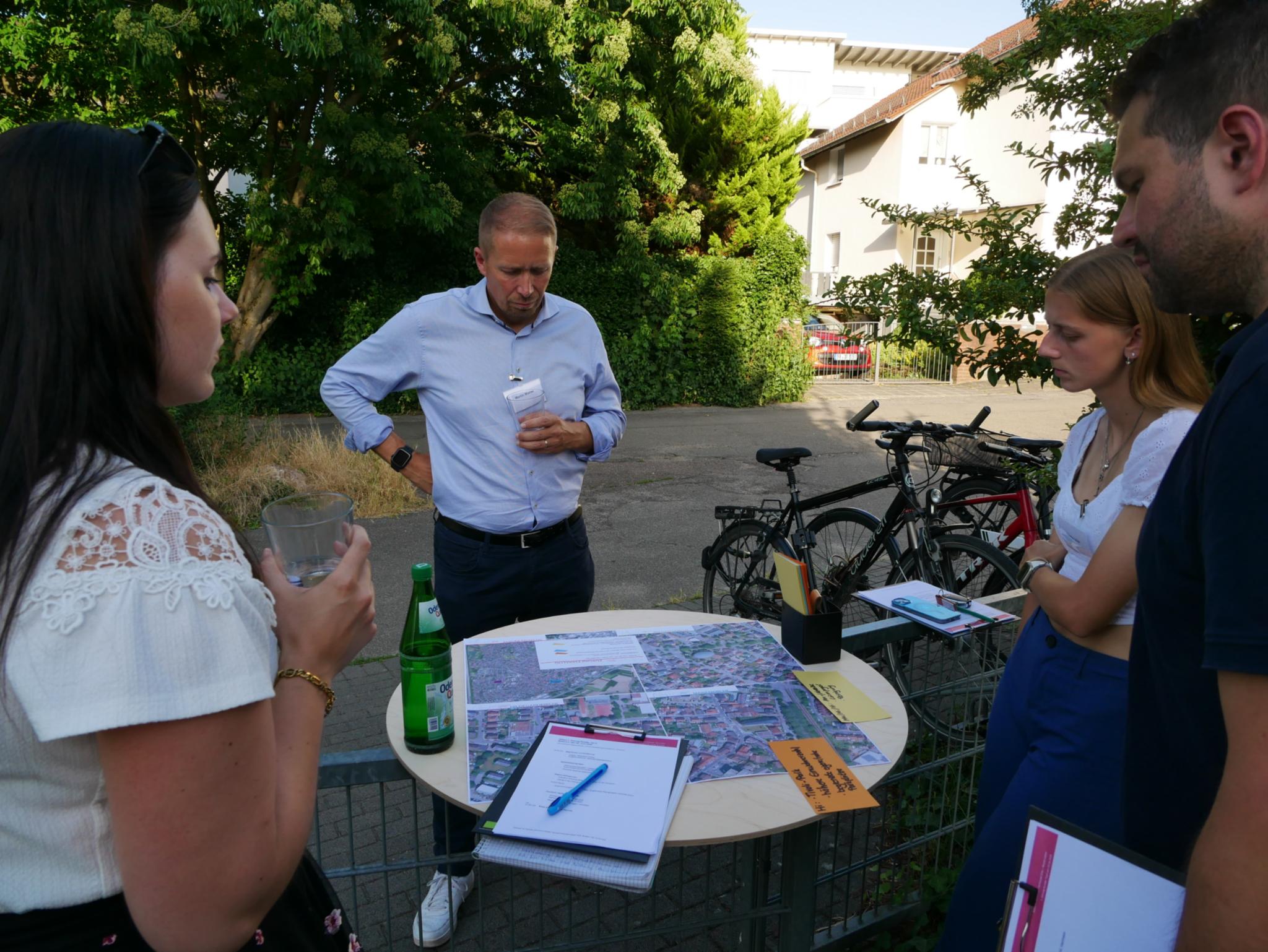 Anhand des Stadtplans wurden Anregungen und Gedanken gesammelt.